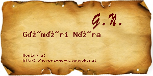 Gömöri Nóra névjegykártya