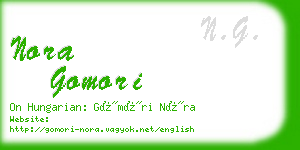 nora gomori business card